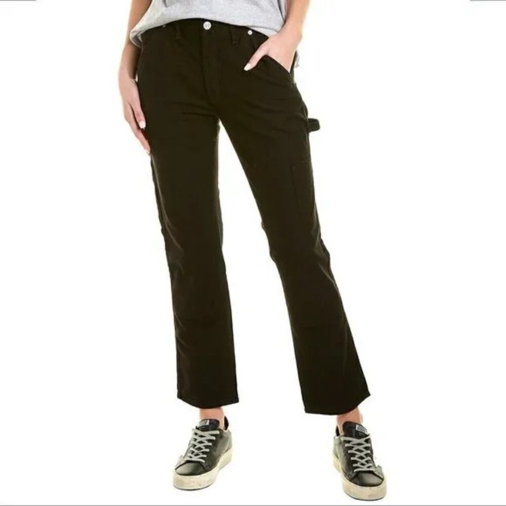 Frame Le Slouch Utility Straight Leg Jeans Black Carpenter Women's Cargo Size 29